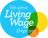 The logo demonstrating that Rape Crisis England & Wales is an accredited Living Wage Employer.