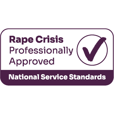 Rape Crisis professionally approved logo with checkmark